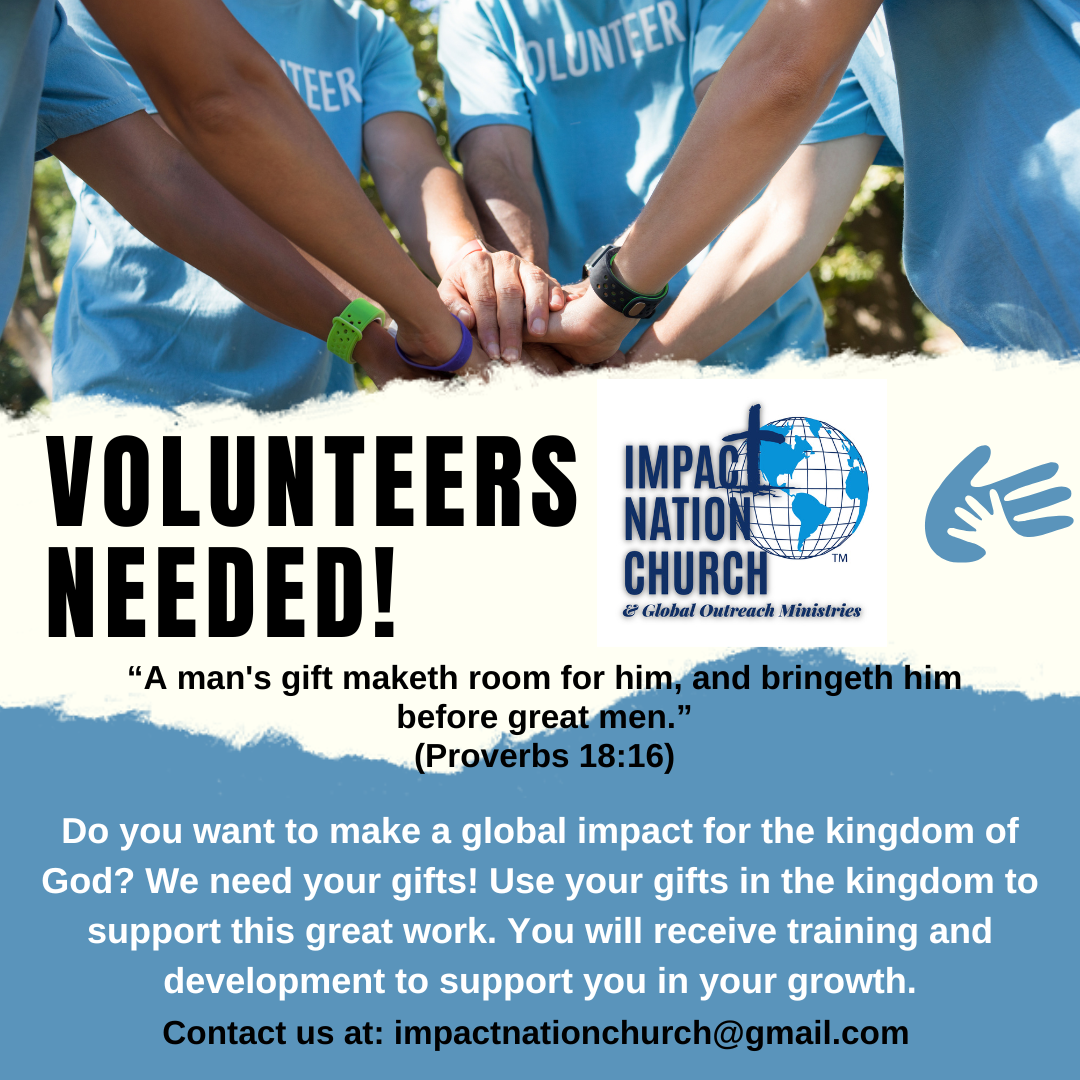 An invitation to serve with the Impact Nation ministry family.